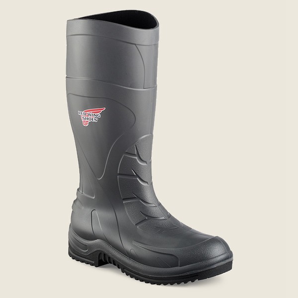 Red Wing Safety Bot Erkek - Injex™ - 17-Inch Waterproof Toe Pull-On - Gri - 34VQCEFOK